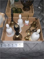 box lot of vintage bells