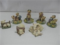 Assorted Pig Statues/ Figures Tallest 4"