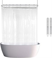 Clawfoot Tub Shower Curtain 180x60 Inch, PEVA