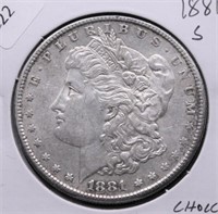 1881 S MORGAN DOLLAR  AU