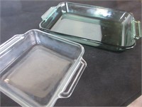 2 Anchor Ovenware Baking Dishes 8x8 & 9x13