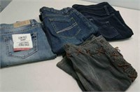 4 Pair Of Girls/Ladies Jeans Szs.3 & 27/28
