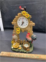 Running rooster clock