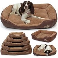 Brown Faux Leather Pet Bed