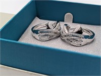 Beautiful Sterling Silver & Diamond Earrings