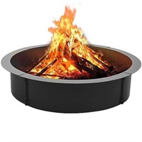 WSSEY Fire Pit Ring Outdoor 45'' Fire Liner 39''