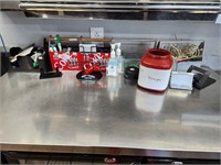 Condiment Holders, Display Racks, Hand Sanitizer