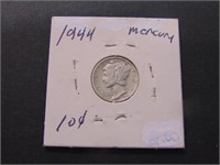 1944 US Mercury 10 cent Coin