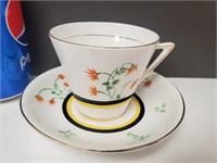 Vale China art deco teacup and saucer