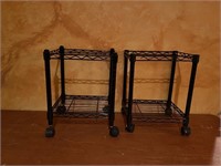 2 Small Rolling Carts