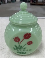 6" Jadeite Sugar Jar