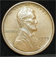 1909 VDB Lincoln Wheat Cent High Grade