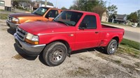 1999 ford ranger red truck. Step side  (has a