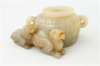 Chinese Jade Figural Brush Washer,