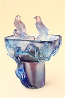 Chinese Tittot  Art Glass Figural Bowl,