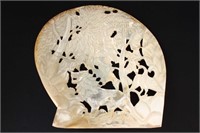 Indian Carved Mother of Pearl Shell,