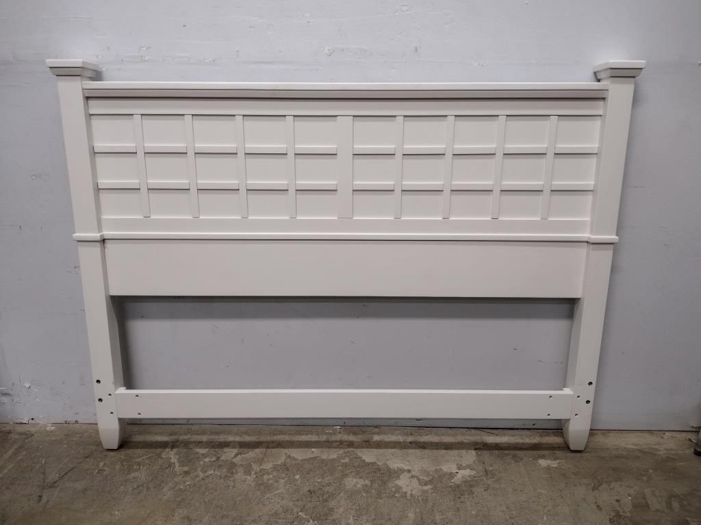 White Queen Size Wood Head Board