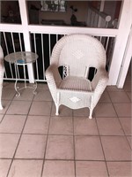 Plastic wicker chairs with table #155