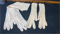 2) pr of ladies gloves