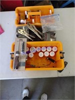 Toolbox with misc screws, vice grips