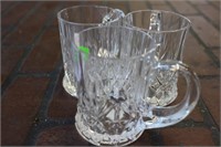 Collection of 3 Glasses w/handles