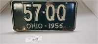 1956 Ohio License Plate