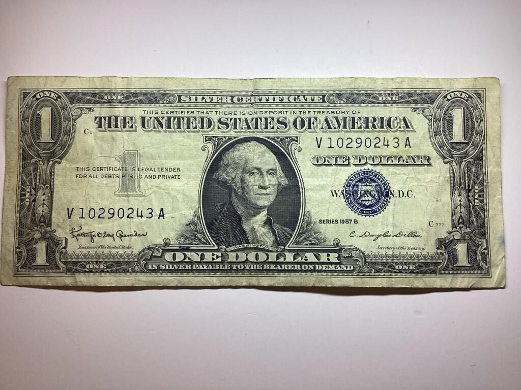 1957 B US $1 Silver Certificate