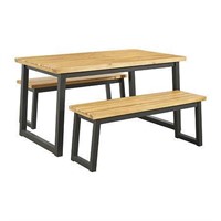 Ashley Town Wood 3 Piece Outdoor Table Set $557