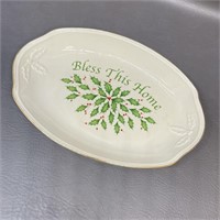 Lenox Holiday ‘Bless This Home’ Tray New