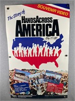 Vintage 1980s Story of Hands Across America Poster