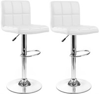 SK DEPOT HIGH BACK LEATHER BAR STOOLS