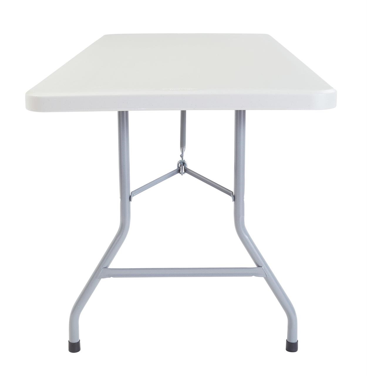 National Public 2.5ft x 5ft Gray Folding Table