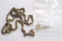 14K Yellow & White Gold Rope Necklace - Damaged