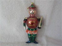 glass 7" soldier Christmas ornament