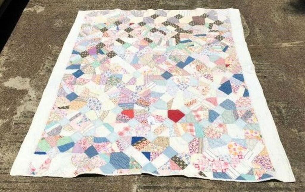 Hand Stitched Crazy Quilt