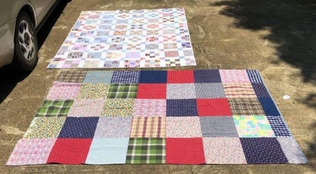 Vintage Hand Made Quilts Lot of 2
