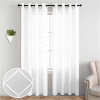 White Sheer Curtains 84 Inch