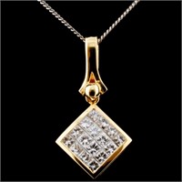 1ctw Diamond Pendant in 18K Yellow Gold