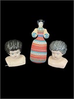 3 China Head Dolls