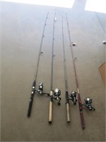 4 rods and reels