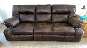Duo Reclining Soft Leather Couch Like New 7