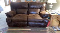 Duo Reclining Soft Leather Love Seat 6ft. Like