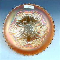 Dugan Marigold Double Stem Rose Footed Bowl