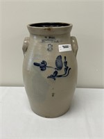 W. Hart Ogdensburgh 3 Gallon Stoneware Churn