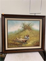 Dog Painting Signed Cotter