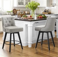 Dionn 26'' Upholstered Counter Stools - Grey