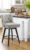 Dionn 26'' Upholstered Counter Stool - Grey