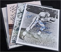 (4) AUTOGRAPHED FOOTBALL PLAYER PHOTOS