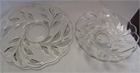 Vintage Elegant Glass Bowl & Platter