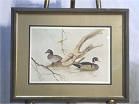 "Wood Ducks" Signed Lithograph by John Ruthven